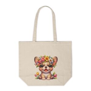 French Bulldog Custom Canvas Tote Bag